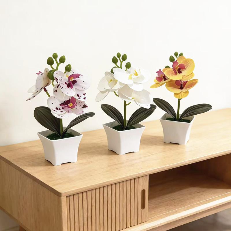 Butterfly Orchid Artificial Plant With Plastic Material For Home Decor And Photography Props