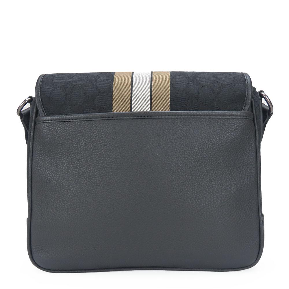 Used COACH Shoulder Bag C6583 Signature canvas/leather black Diagonally hung