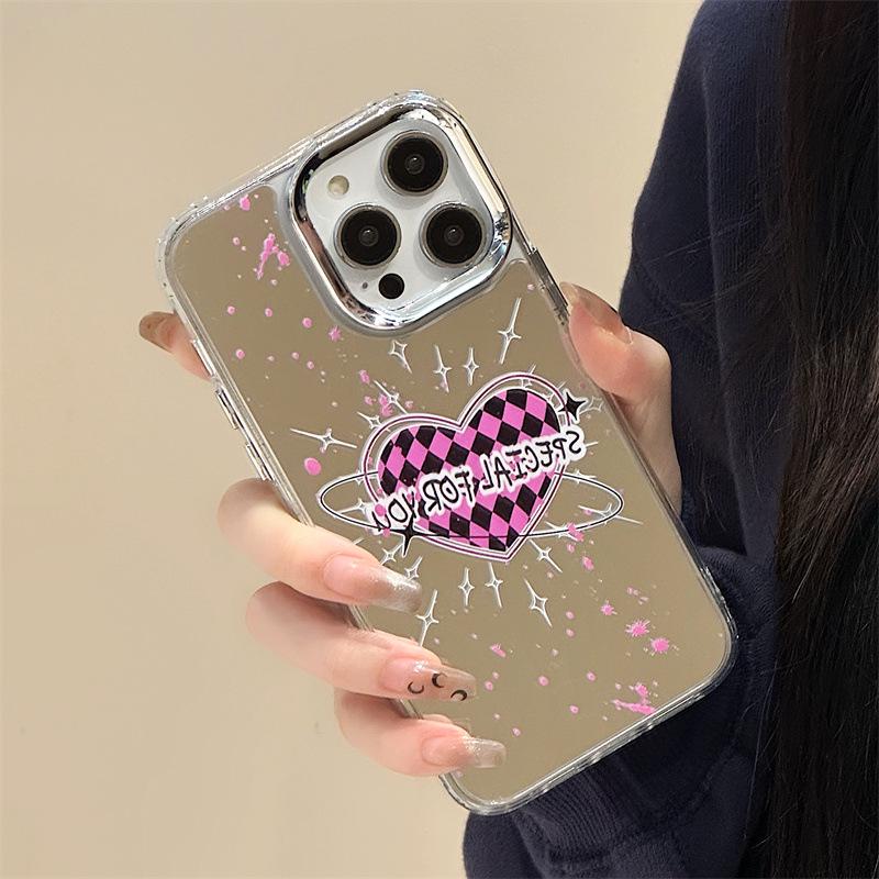 Zhitai 3-in-1 Mirror Case for iPhone 15/14/13 Pro with Mobile Chain