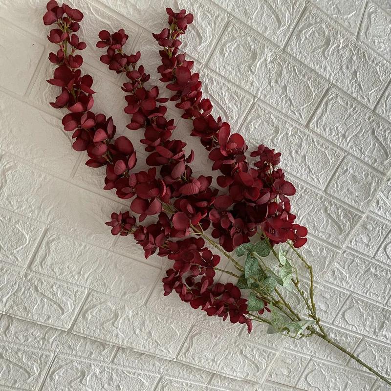

Silk Simulation Arbor No. 2 Wisterias Flowers Plant Floral Cafe Decorative Artificial Orange Wisteria Flower Room Decoration темно-червоний колір