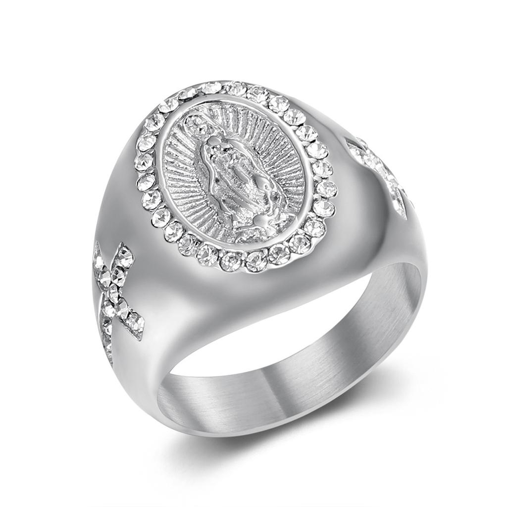 Ring new hip hop jewelry gold plated diamond men's ring