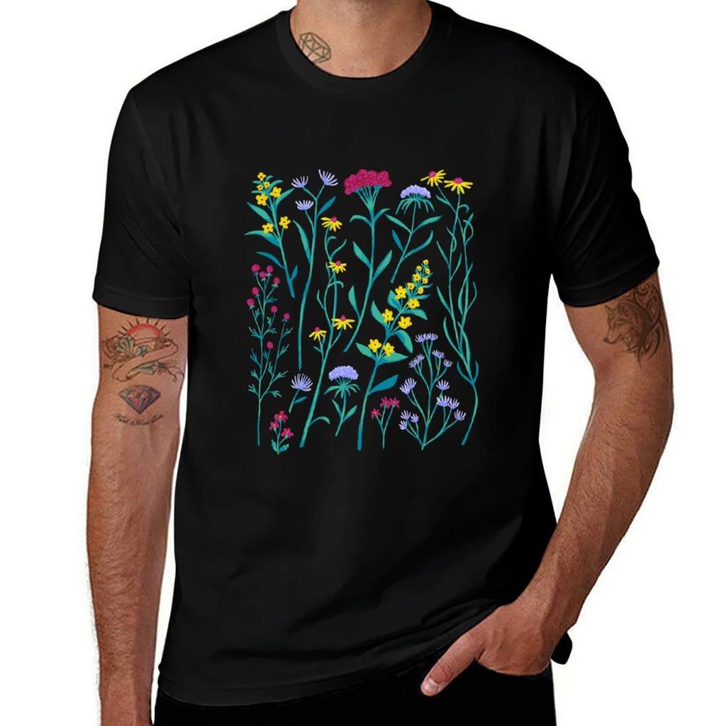 Wildflowers TShirt Large Size Short Sleeve TShirt