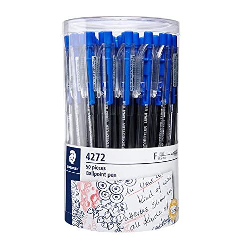STAEDTLER Office Ballpoint Pen Set (Blue, 50-Piece Set) [Parallel Import]
