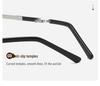 Chic Women's Metal Half-Frame Reading Glasses, HD Eye Protection, Blue Light Blocking, Unisex, Youthful Style