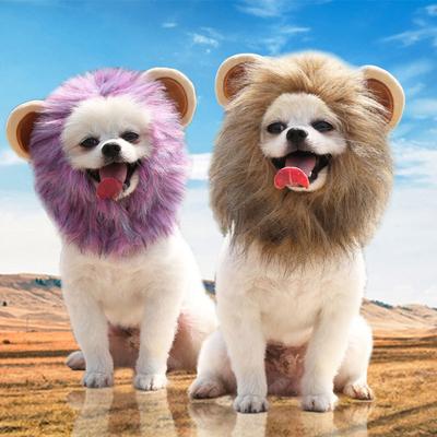 Lion Mane Pet Hat for Cats and Dogs, Adjustable Halloween Costume