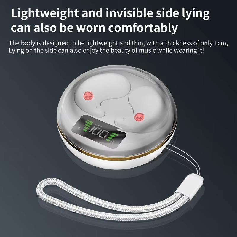 Invisible Sleep Earbuds Wireless Bluetooth 5.3 Earphones Active Noise Cancellation Waterproof Headsets Stereo Sound Headphones