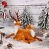 Cuplu Căprioare Simulare de Crăciun Ren Forma Cerb Aspect scenă de petrecere Elan fals Pluș Decor pentru birou Ornamente pentru păpuși