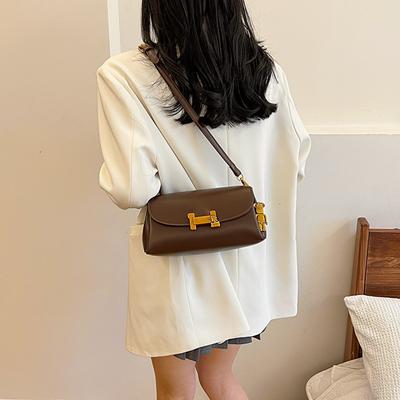 Mała i luksusowa torba ze skóry PU z klamrą w kształcie litery H, na ramię, na ramię, torebka typu crossbody, designerska torebka typu crossbody