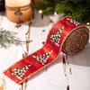 Christmas Wired Ribbon 2 Rolls Sparkly Burlap Wired Edge Decor Crafts Wrapping Wreath Fabric Ribbon For Party Stairs Window