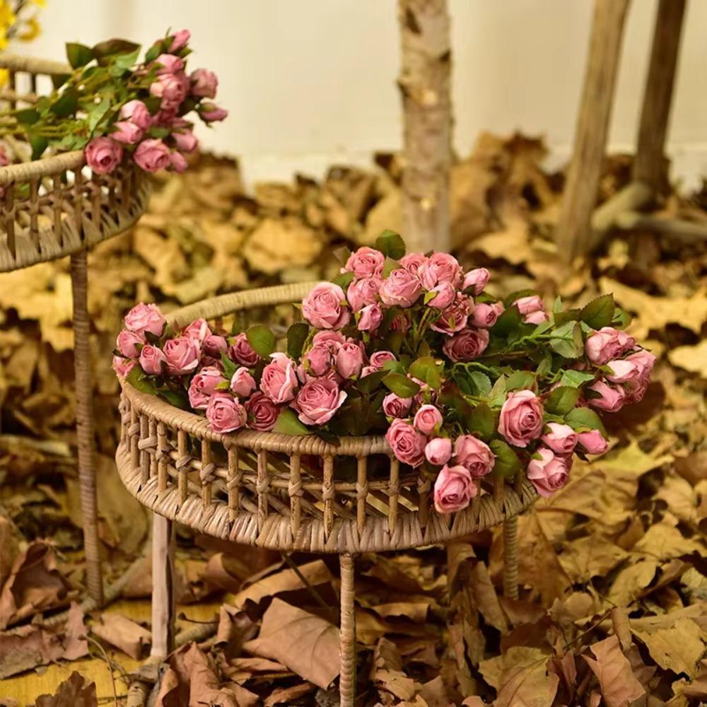 European-Style Artificial Flowers Silk Large Size Artificial Rose Branch Wedding Floral Arrangement DIY Floral Arrangement