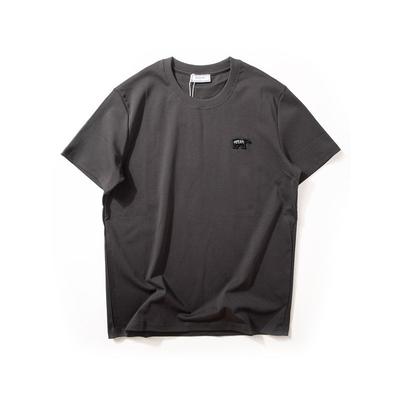 Ice Skin T-Shirt for Men, Summer Round Neck Casual Versatile Top, 260g Pure Cotton, Moisture Absorbent, Breathable, Regular Shoulder, Short Sleeve