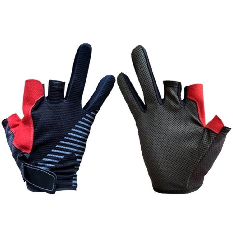 

3 Fingers Cut Waterproofs Sports Gloves Breathable Quick Drying Nonslip Fishing Gloves 3 Fingerless Fishing Gloves чорний