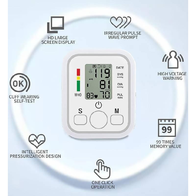 Pressure Electronic Blood Monitor Wrist Home Pressure Heart Rate Measurement