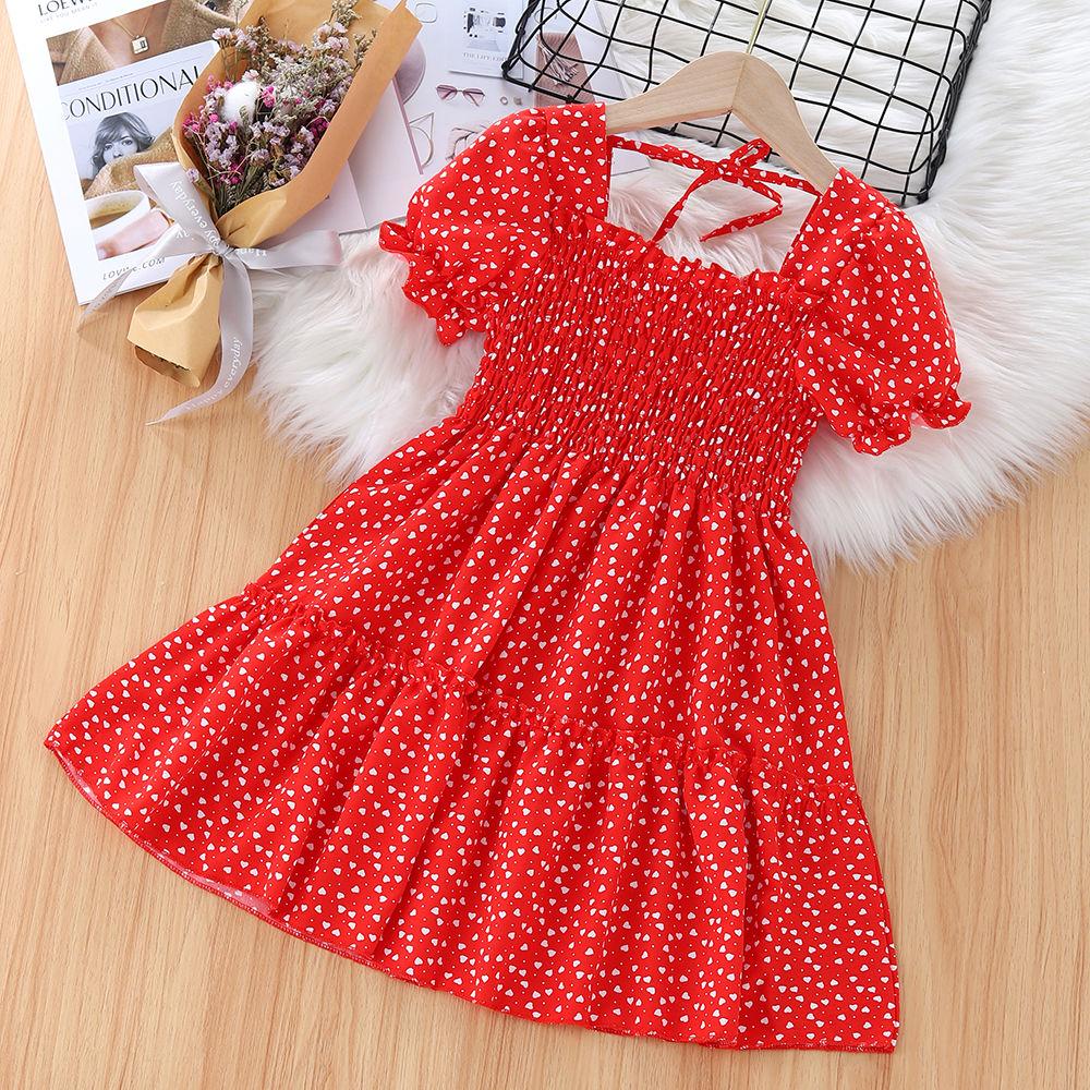 Girls' Summer Dress New Baby Bubble Sleeve Princess Dress Children's Summer Fashion Fairy Dress