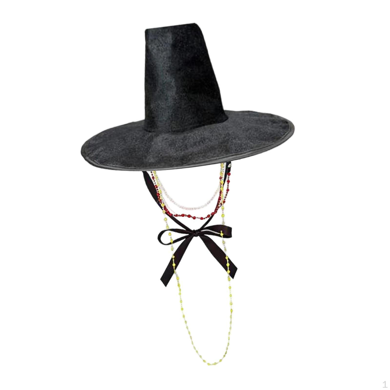 

Korean Style Traditional Hat Versatile Flat Top Novelty Cosplay Holiday Dress up