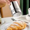 Stainless Steel Cocoa Powder Duster with Lid 1pc Fine Mesh Coffee Shaker for Home Kitchen Bakery Bar