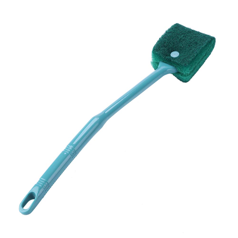 Double-sided Aquarium Algae Scrubber Long Handle Fish Tank Algae Remover Brush Multifunction Aquarium Accessories
