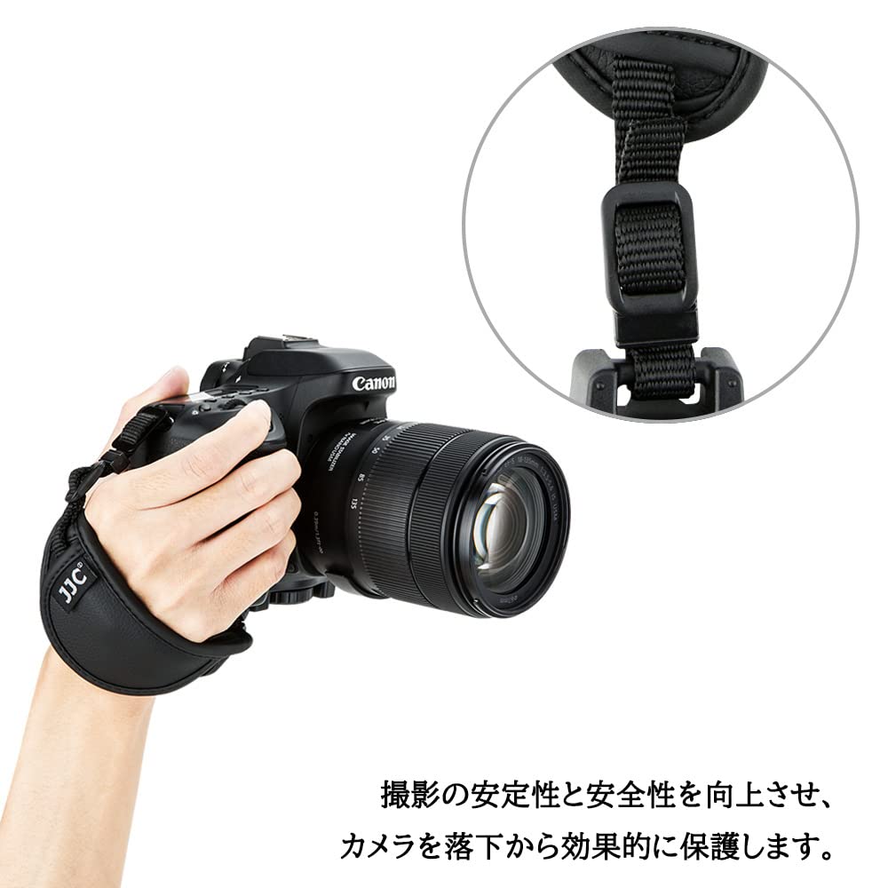 JJC Camera Hand Wrist Strap with Adjustable Drop for Lumix OM SYSTEM Mark Fujifilm Nikon Sony A1 A9 Leica Canon EOS M50 Mark and Other Cameras Strap,