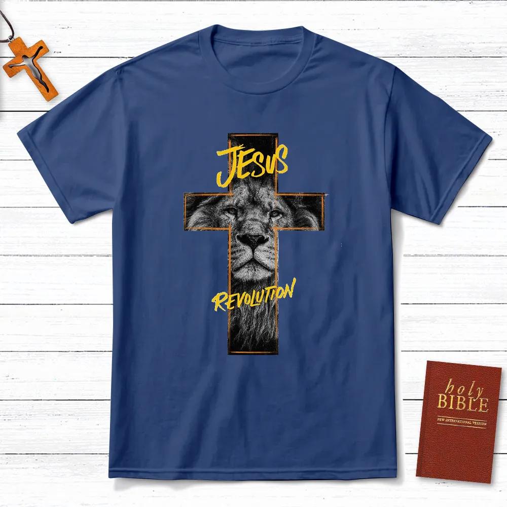 Jesus Revolution Christian TShirt Mens and Womens Short Sleeve Cotton Tees Y2k Shirt Men Clothing Summer Blouse Oversize Tops