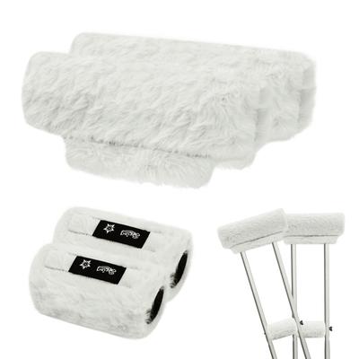 Thick Crutch Pads, Cushion Covers, Pain Relief, Armpit Covers, Thick, Washable, Non-Slip, Soft, White, Set of 4