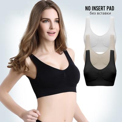 Damski biustonosz sportowy bez poduszki do spania bielizna do spania joga sportowy biustonosz kamizelka top plus size bez gąbki wkładka poduszka braletka