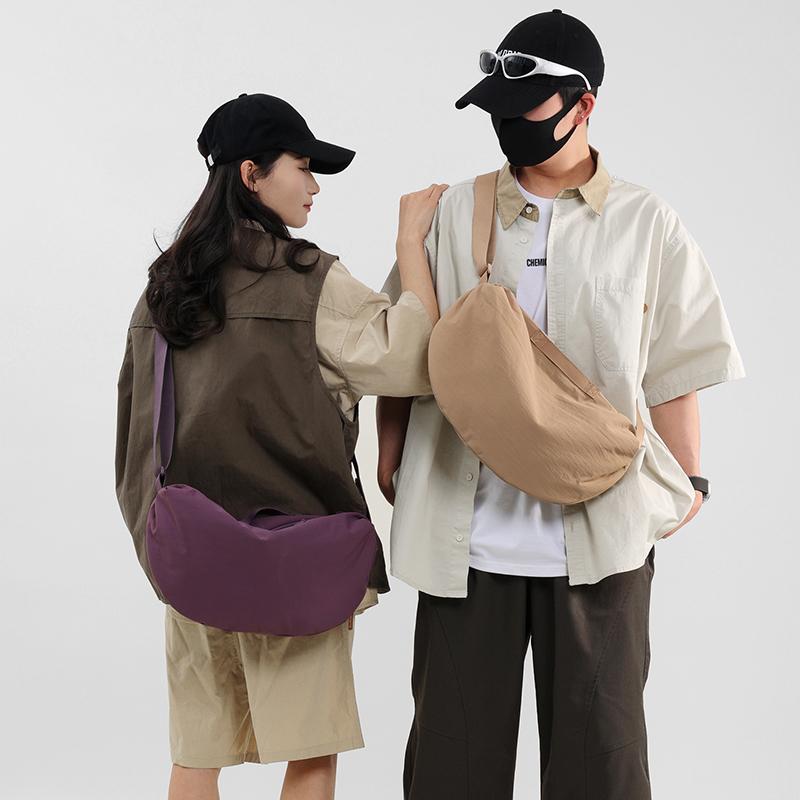 Men Crossbody Bag Large Capacity Chest Bag Women's Lightweight Shoulder Bag