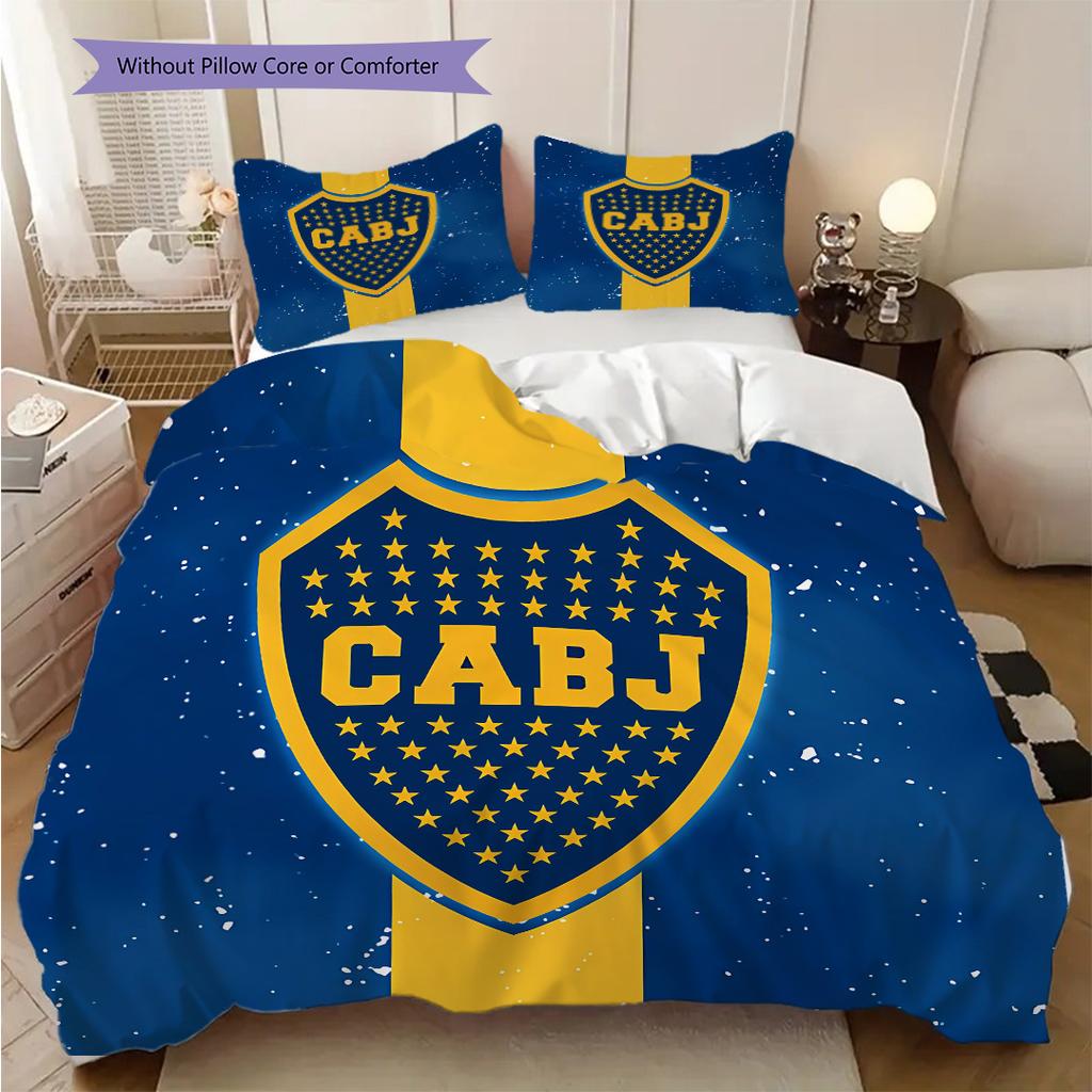Boca Juniors Pattern Bedding Quilt Set Quilt Cover Pillowcase Home Decoration Birthday Gift (1 * duvet cover + 2 * pillowcase, without core)