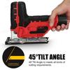 12V 5600RPM 70mm 6 Speed Adjustable Woodworking Power Tool 45 Degree Tilt AnglePortable Cordless Jig Saw Electric Jigsaw