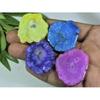 258Cts. Dyed Solar Durzy Agate 4Pcs Crystal Loose Gemstone Lot 30X37-34X35MM A-235