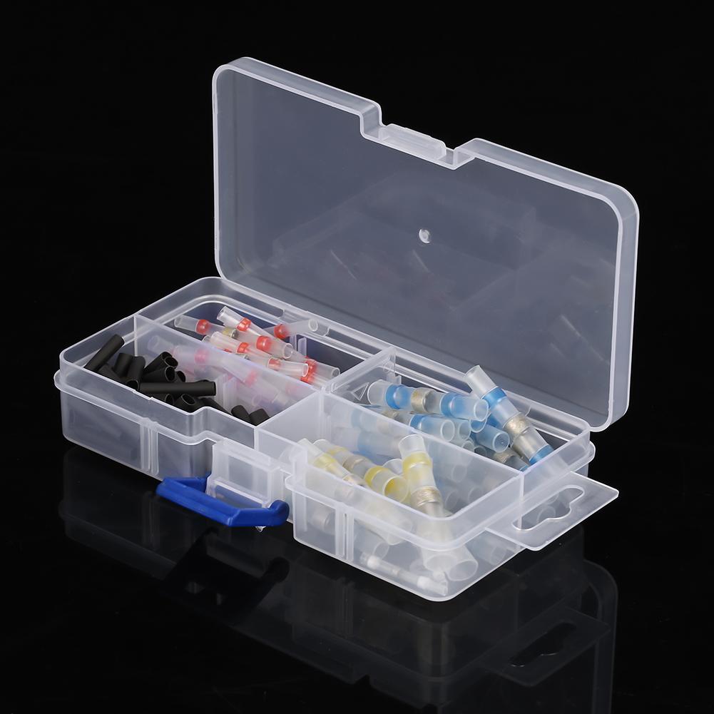 100Pcs Heat Shrink Tube Sleeve Schrumpfschlauch Wire Cable Crimp Terminals Connector