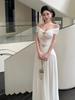 Muse Fan Premium Sexy Tube Top Dress High-end Temperament Waist Shoulder Banquet Dress Long Dress