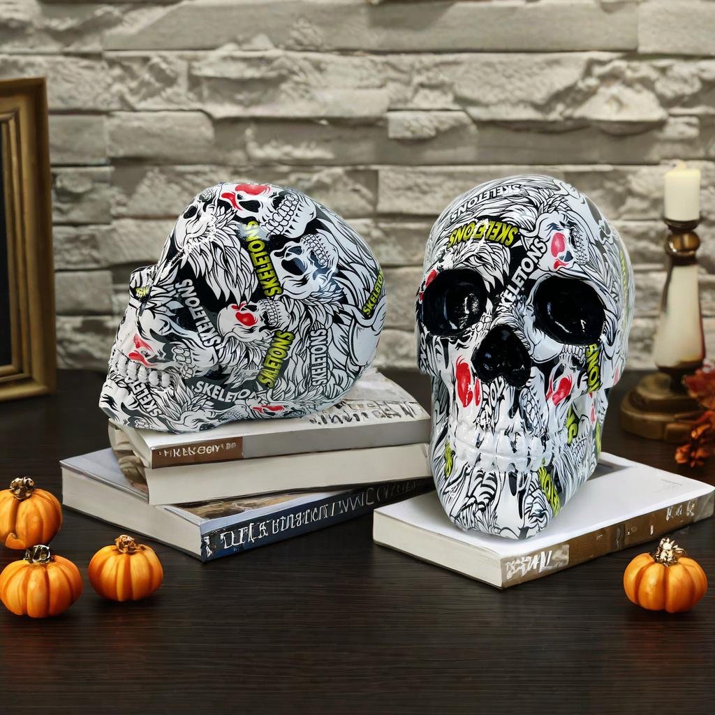 Latest Halloween Transfer Skull Top Ornaments Ghost Festival Halloween Party Decorations Resin Craft Ornaments Durable