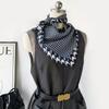 140X85X63cm Vintage Print Triangle Scarf Silk Feel Scarves Headband Neck Wrap Waist Belt Shoulder Shawl for Women Daily Outfit