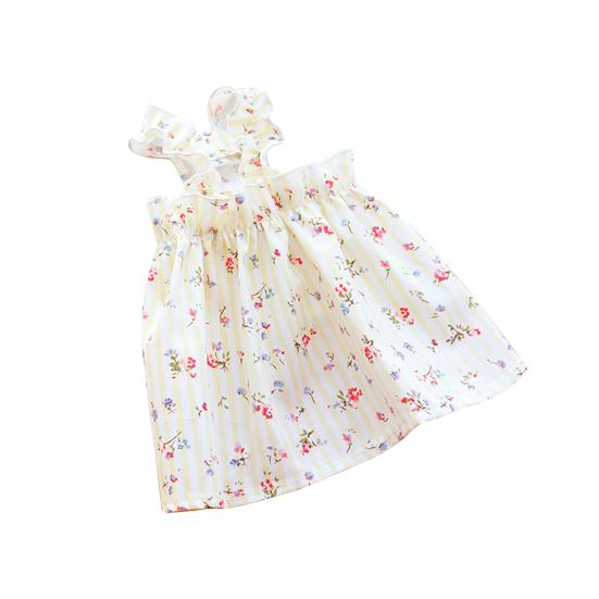 Puppy Clothes Outing Sun Protection Fashion Pet Floral Suspender Skirt for Female Dogs