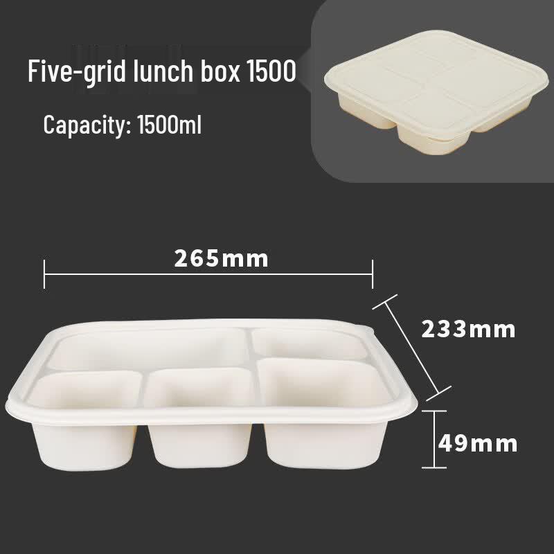 Biodegradable Corn Starch Compartmental Lunch Boxes