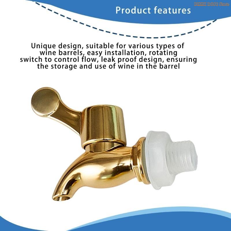 K1AE Golden Tap for Wine Barrels Easy Installation Home Essential Barrels Spigot