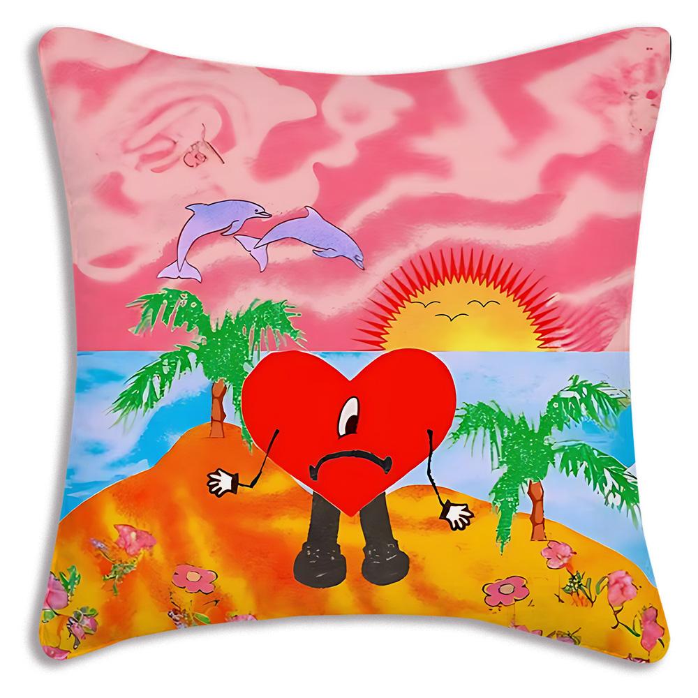 Fashion B-Bads B-Bunnys Art Pillow Covers Cartoon Sofa Decorative Home Double-sided Printing Short Plush Cute Cushion Cover