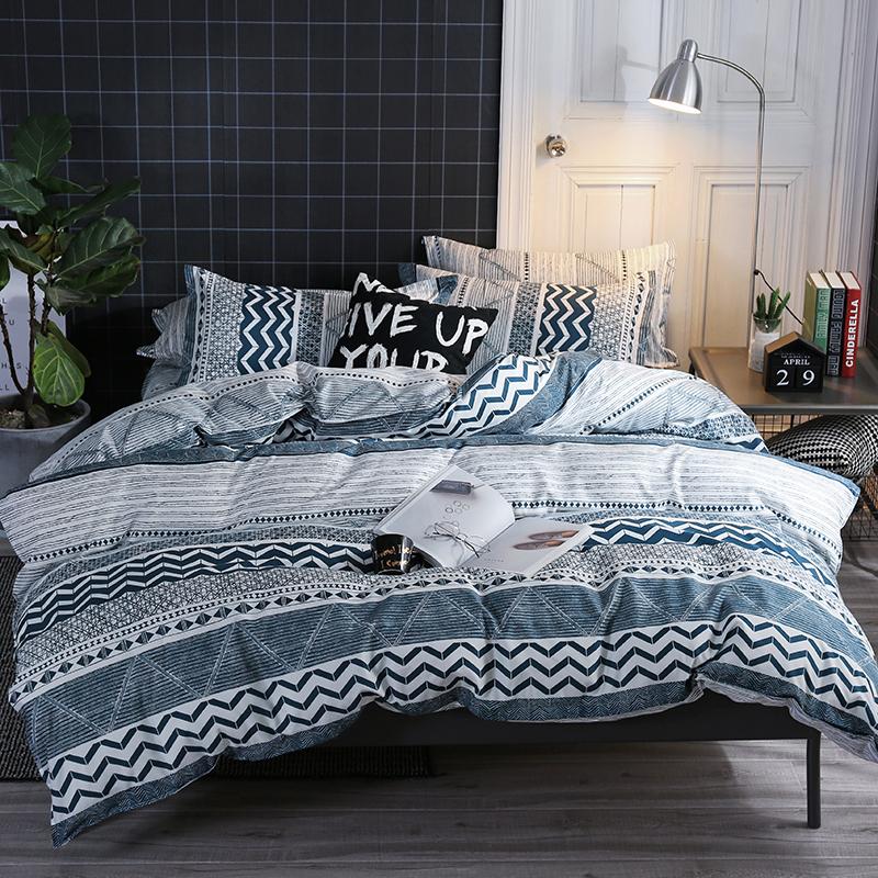 

Geometric Duvet Cover Set Reversible Comforter Cover Modern Soft Elegant Gray And White Abstract Geometric Bedding Set Twin King EU Single-135x200cm