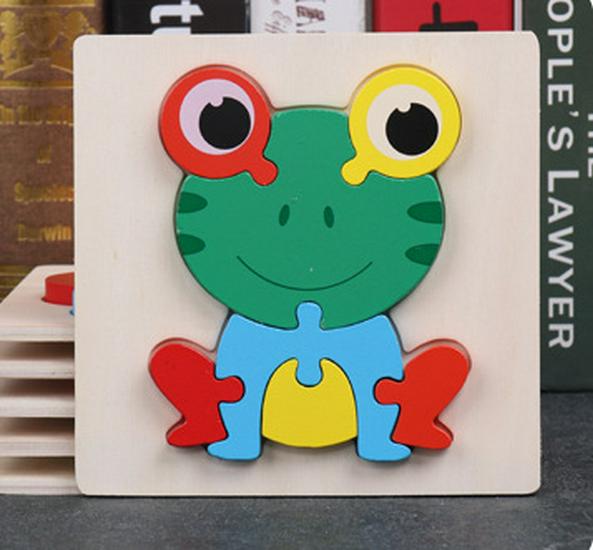 Wooden 3D Puzzle for Toddlers (1-3 Years) - Early Education & Intellectual Development Toy for Boys and Girls