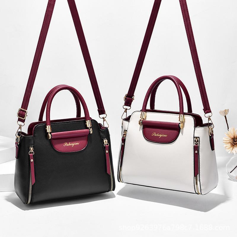 Trendy Women's Mini Bucket Bag 2021 Stylish Casual Shoulder Purse With Zippered Closure Available In Red And Black Color Options