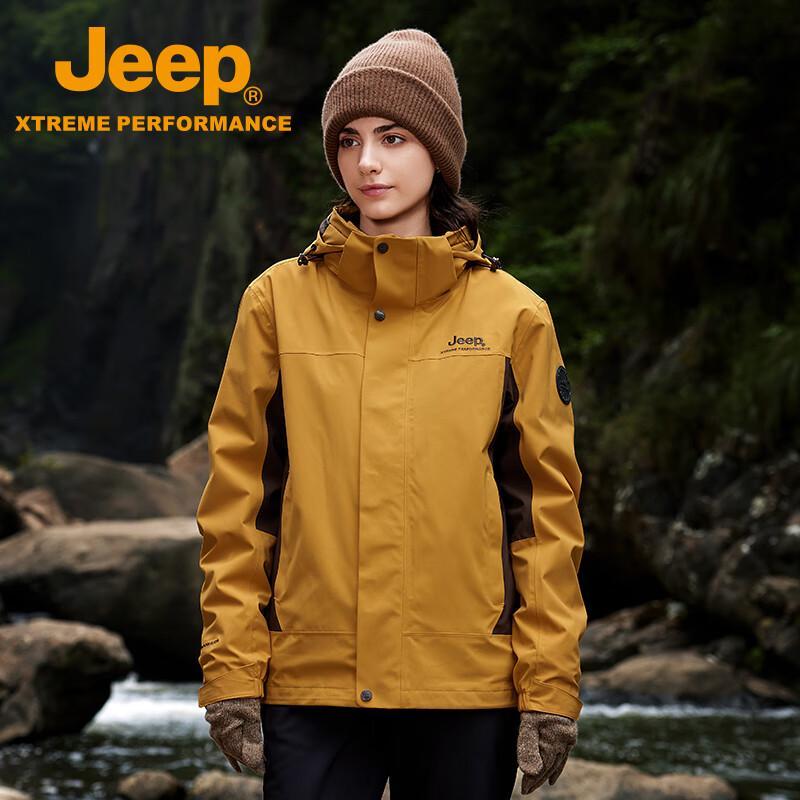JEEP Autumn Winter Outdoor 3-in-1 Fleece Lined Jacket J432074006