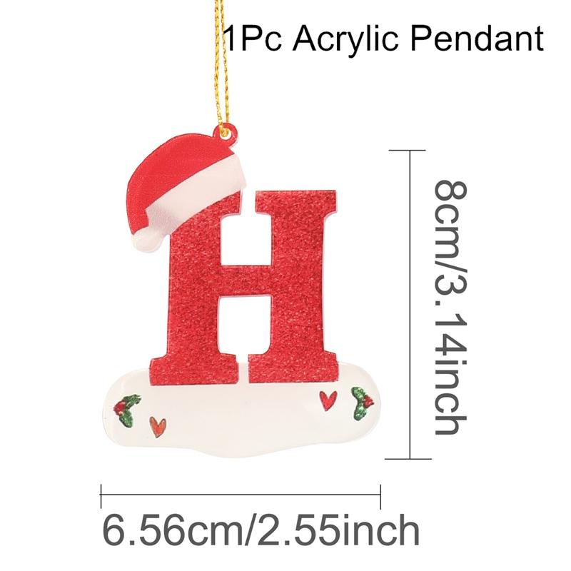 Christmas Acrylic Letter Pendant 2026 Merry Cristmas Decoration for Home Xmas Tree Hanging Ornaments Navidad Natal New Year 2026