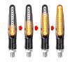 2pcs E24 LED Light 12 SMD Moto Led Flowing Water Blinker Bendable Flashing Signals Lamp Suitable for Various Motorcycle Models