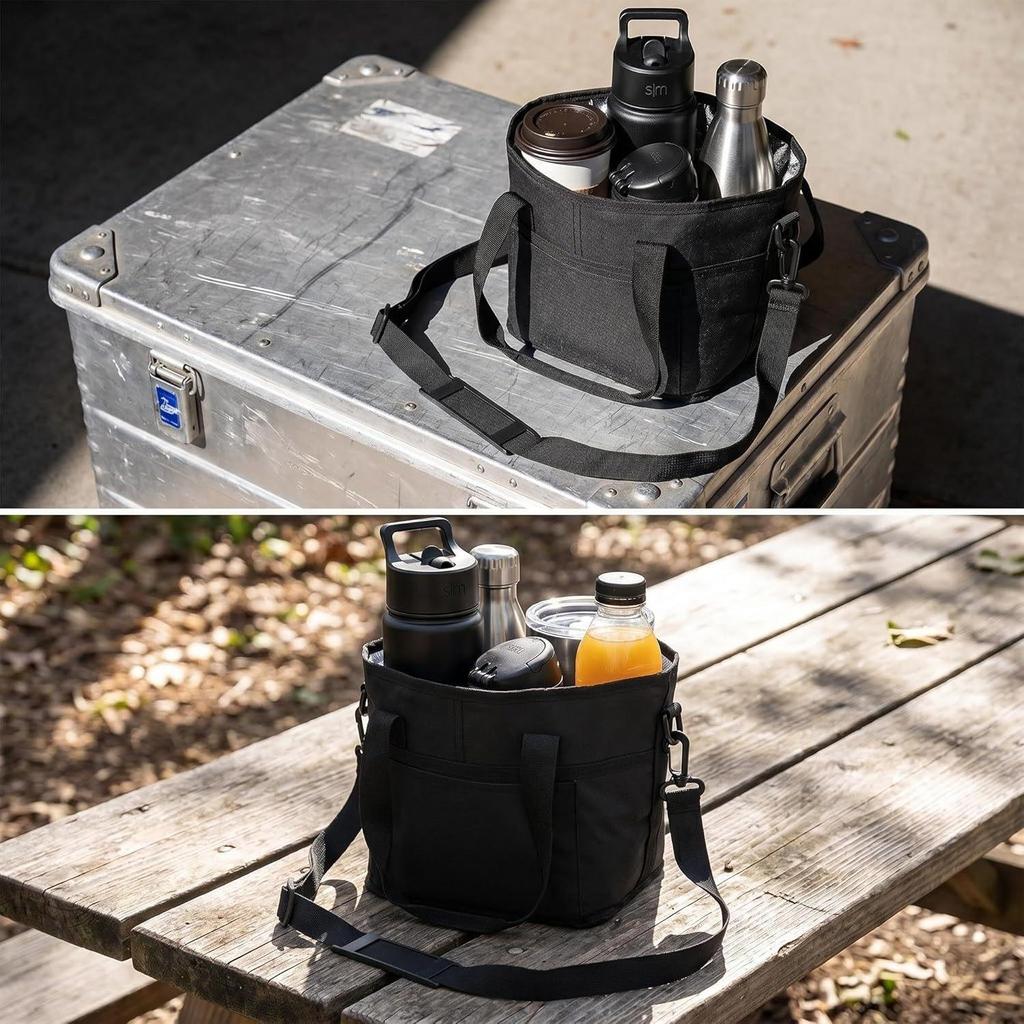 Large Capacity Waterproof Insulated Picnic Bag with Water Bottle Storage