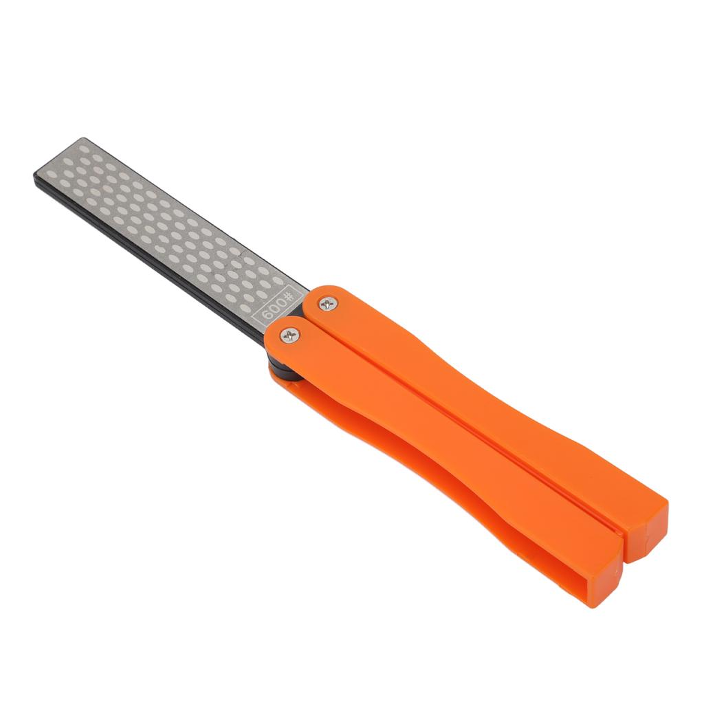 Double Sided Sharpener Portable Emery Fan Shaped Folded   Sharpener for Outdoor Garden