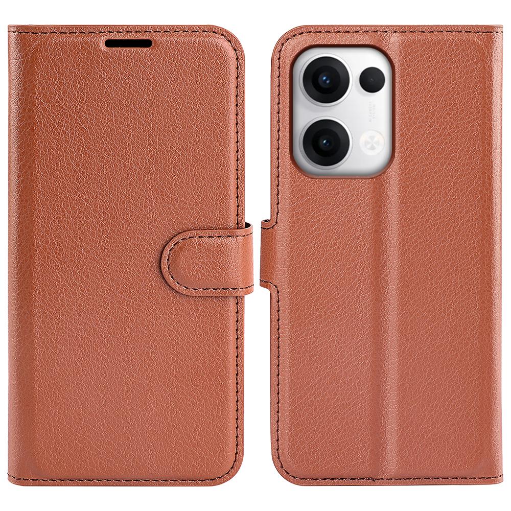For Oppo Reno13 Pro 5G Case Litchi Texture Shockproof Leather Wallet Phone Cover