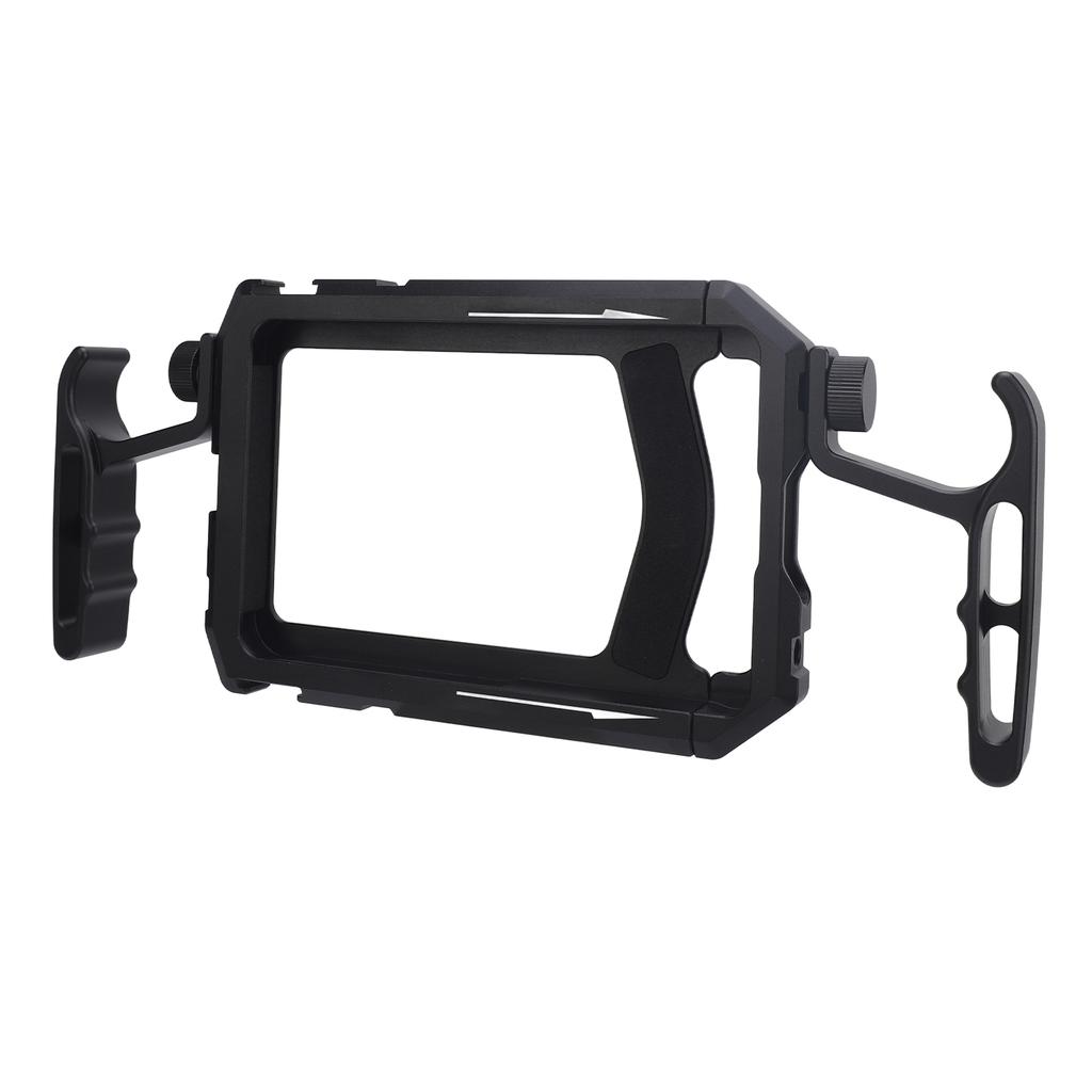 Phone Cage Aluminum Alloy 14inch Screw Port Cold Shoe Interface for ARRI Port with 2 Handles