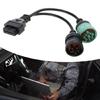 9+6pin to 16Pin Y Cable for Truck Adapter OBD J1939 J1708 J1587 Vehicles Diagnostic Adapter Converter Cable