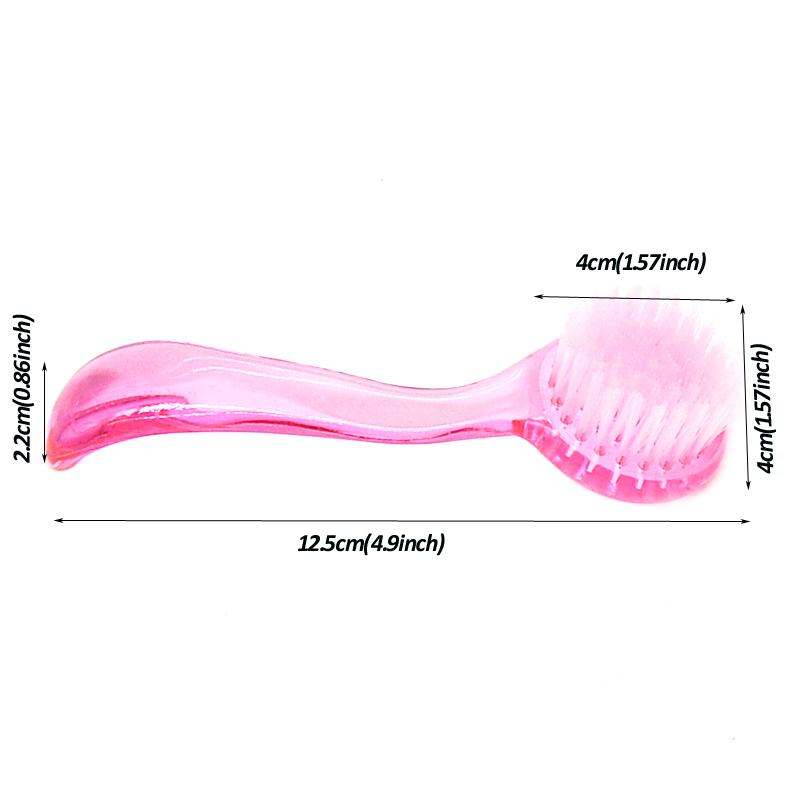 4pcs Pack Nail Brushes Round Head Long Handle Manicure Stations Salon Supply Soft Bristles Durable ABS Handle Colorful Tools