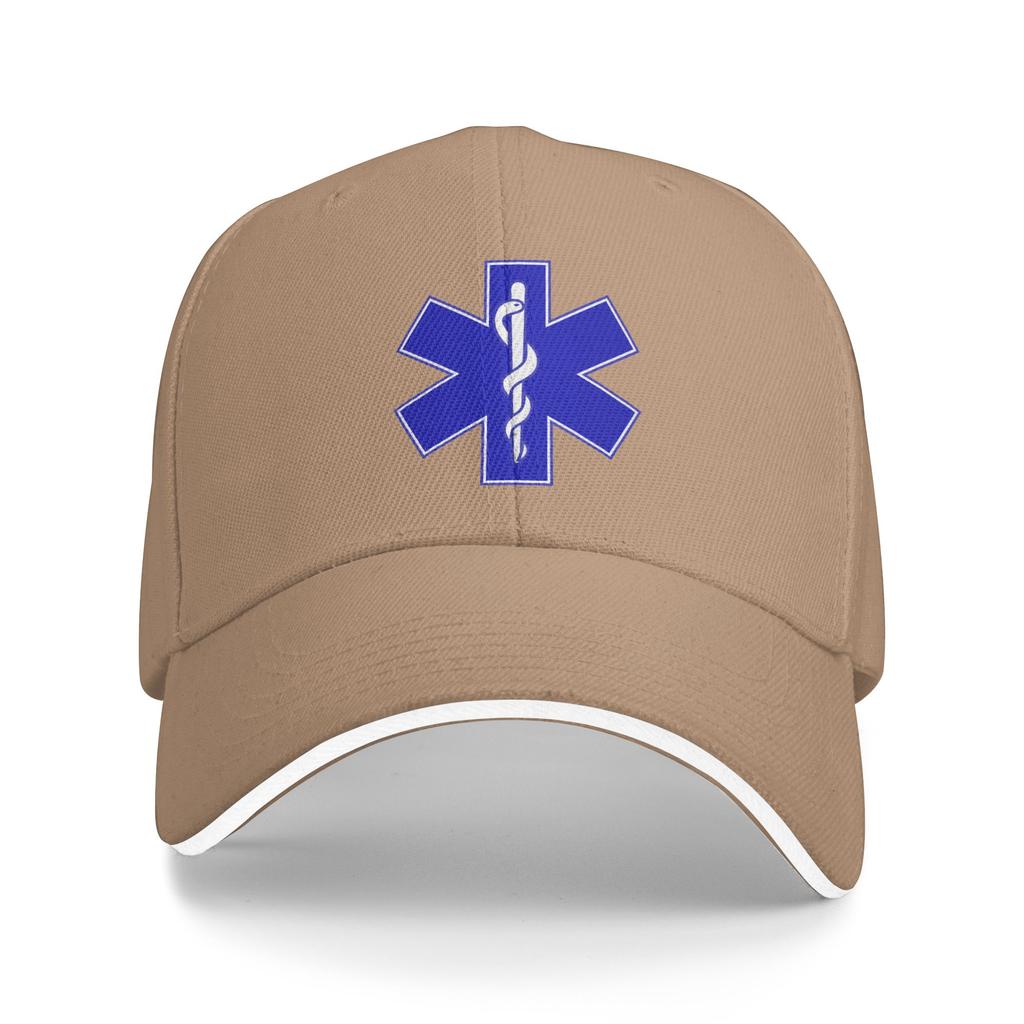 Personalized Star Of Life Baseball Cap Hip Hop Women Unisexs Adjustable Paramedic Medical Dad Hat Summer